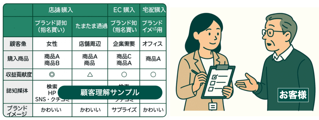 徹底した顧客視点のマーケティング設計（現場主義）